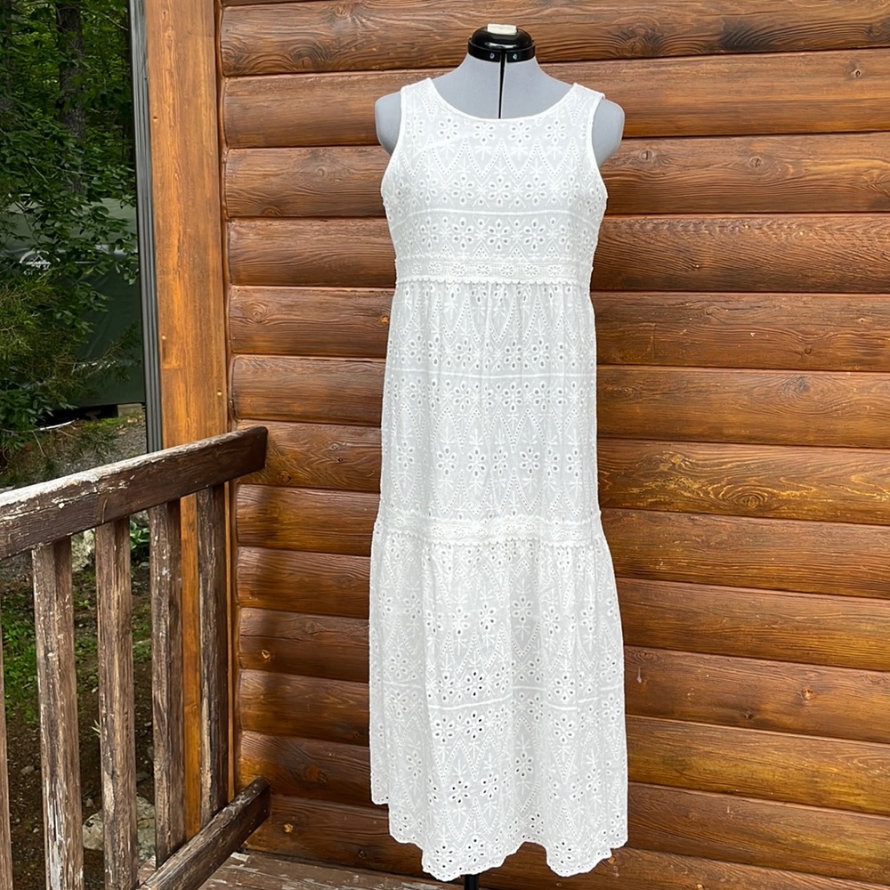 White eyelet dress